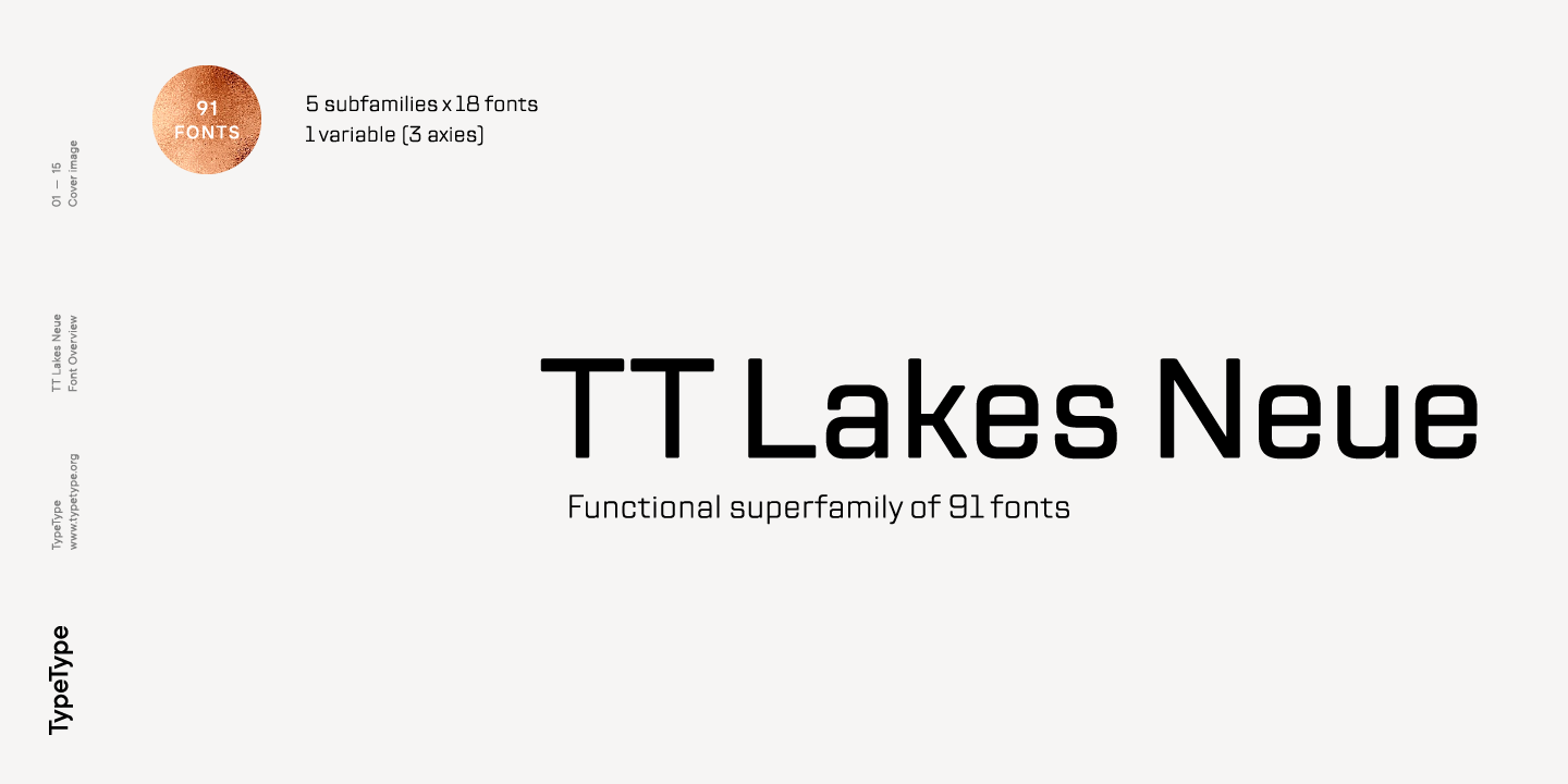 Ejemplo de fuente TT Lakes Neue Bold Italic